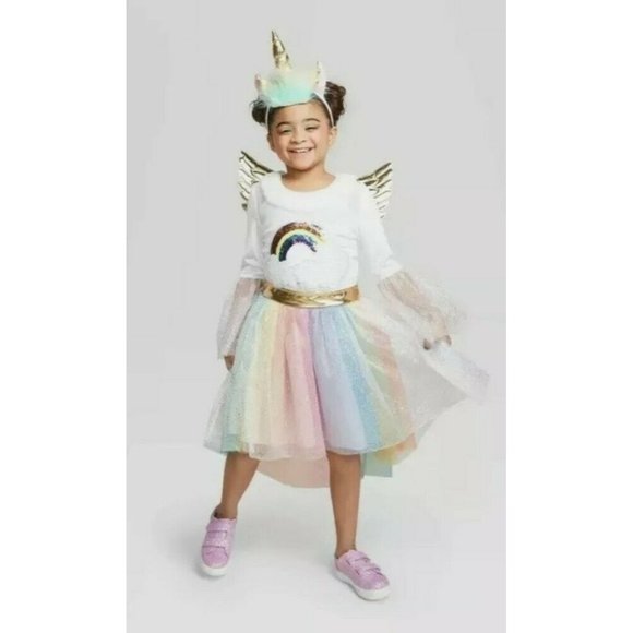 Hyde And Eek Boutique Other - Hyde And Eek Girls Small  Rainbow Unicorn Costume